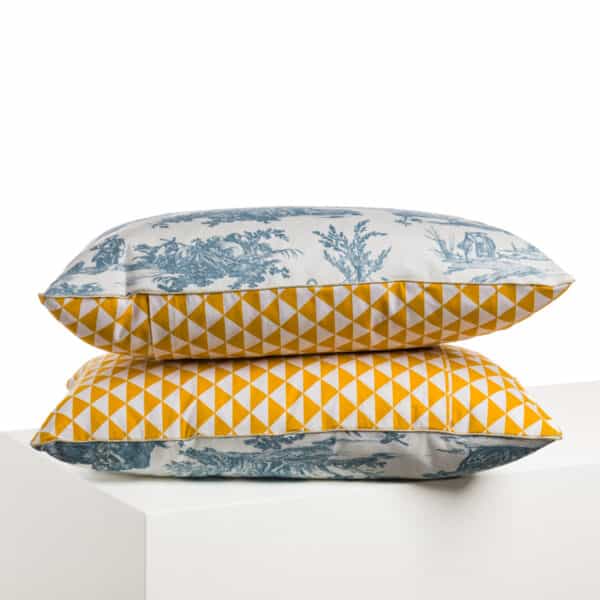 COUSSIN 30x50 "LES DELICES DES 4 SAISONS" BLEU LAC – Image 2