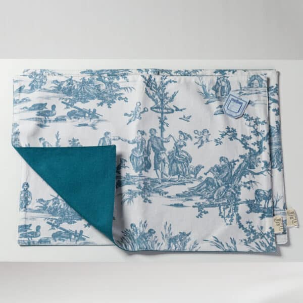 SET DE TABLE/2 "DELICES DES 4 SAISONS" BLEU LAC