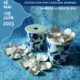 Affiche pour "Chroniques Botaniques" de Caroline Worner, présentant des porcelaines bleues et blanches à motifs botaniques et des fleurs en porcelaine au Musée de la Toile de Jouy, du 16 mai au 29 juin 2025. - Musée de la Toile de Jouy