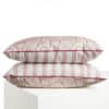 COUSSIN "FLEURS STYLISEES SUR MONTANTS ONDULANTS" ROSE POUDRE – Image 2