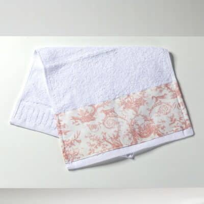SERVIETTE INVITE "COURONNEMENT DE LA ROSIERE" ROSE POUDRE