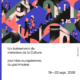 Illustration représentant des personnes découvrant des monuments architecturaux stylisés aux couleurs vives, dans le cadre de la promotion des Journées européennes du patrimoine, organisées par le ministère de la Culture et qui se dérouleront les 19 et 20 septembre 2026. - Musée de la Toile de Jouy
